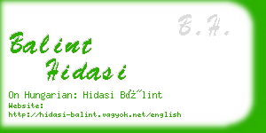 balint hidasi business card